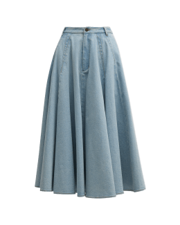 Bottega Veneta Denim Midi Skirt | Neiman Marcus