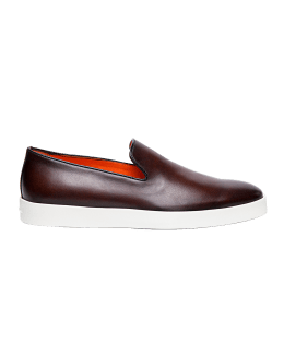 Vince Men s Fletcher Perforated Leather Slip On Sneakers Neiman