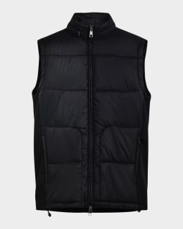 BRUNELLO CUCINELLI ダウンベスト　S Brunello Cucinelli Men's Snap-Front Quilted Down Vest