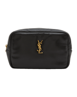 Saint Laurent YSL Quilted Leather Cosmetic Bag