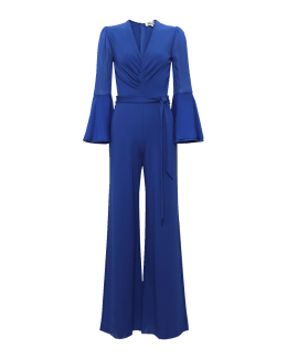 Blue Long Sleeve Corset Jumpsuit – IRHAZ