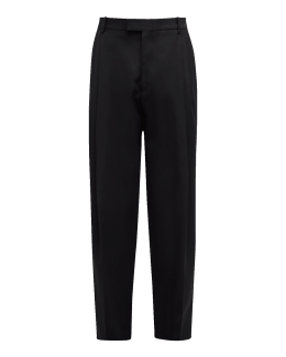 Alexander McQueen Baggy Tailored Wool Dress Pants in Black for Men