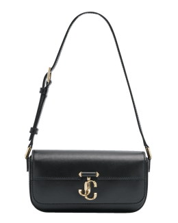 la Prima shoulder bag in crinkled patent leather