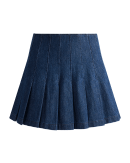 Denim Pleated Mini Skirt – Reworked by Allie