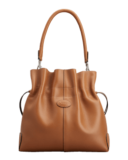 Strathberry Lana Osette Midi Brown Leather Top Handle Bucket Bag Mint Cond  Fr JP