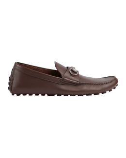 Gucci damo leather horsebit driver new arrivals
