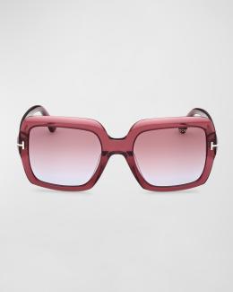 TOM FORD Icon Acetate Geometric Sunglasses | Neiman Marcus display picture 1