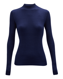 Blanc Noir Blair Mock Neck Sweater Neiman Marcus