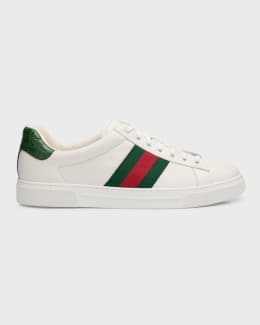 Gucci GG Embossed Leather Low-Top Sneakers | Neiman Marcus