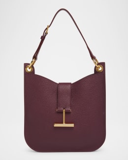 TOM FORD Tara Large Crossbody Bag in Suede and Leather
