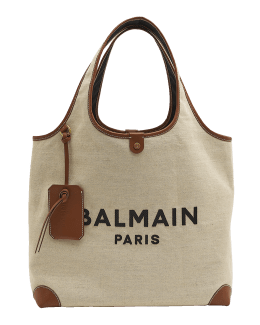 Yves Saint Laurent Natural Canvas Small Signature Tote Bag - Yoogi's Closet