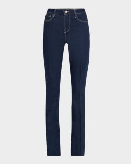 MOTHER Lil' Mid-Rise Tunnel Vision Sneak Jeans | Neiman Marcus