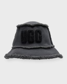 UGG Fluff Faux-Fur Scalloped Bucket Hat | Neiman Marcus