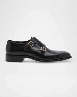 TOM FORD Men's Gigi Leather Twisted-Band Penny Loafers | Neiman Marcus
