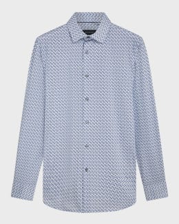 Bugatchi - OoohCotton® Geometric Shirt - Orchid