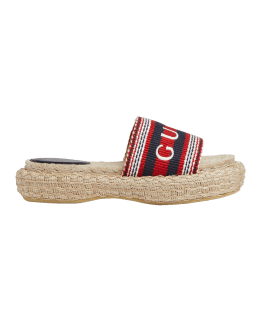 Gucci Aitana logo espadrille sandals - White