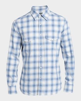 Tom Ford Check Button Down Shirt - Men's 39
