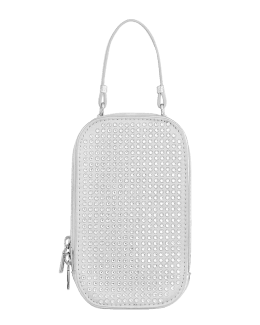 Gigi Small Metallic Empire Logo Jacquard Messenger Bag