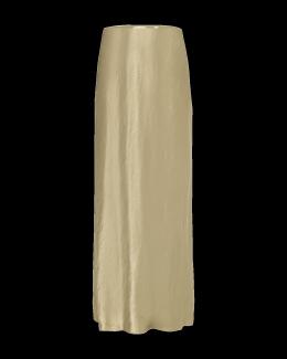 VINCE SATIN A-LINE KNEE LENGTH SKIRT