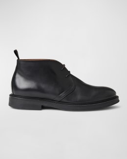 Giorgio Armani Men s Bull Leather Chukka Boots Neiman Marcus