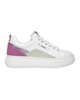 Santoni DBA Mixed Leather Low Top Sneakers Neiman Marcus