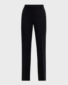 Saint Laurent Stretch Gabardine Straight-Leg Trousers