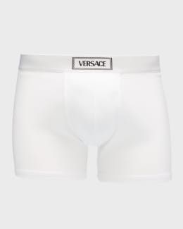 Versace Men's 3-Pack Low Rise Greca Trunk | Neiman Marcus