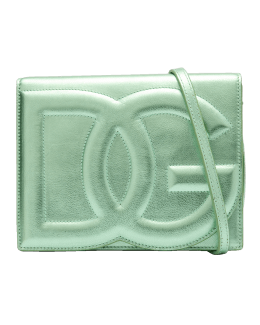 Dolce & Gabbana Green Exotic Leather DG Plaque Crossbody Mini Bag