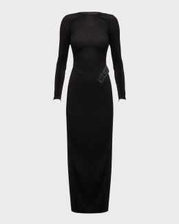 Ralph Lauren Collection Chilton Stretch Satin Evening Dress | Neiman Marcus