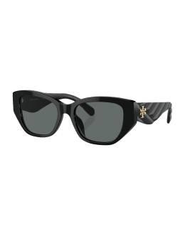 Tory Burch Kira Square Sunglasses - Honey Wood
