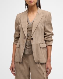 Michael Kors Women's Single Breasted Linen Blazer Yellow main image 1