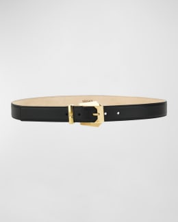 Balmain Wide Leather Belt W/ Couture Pins | Neiman Marcus