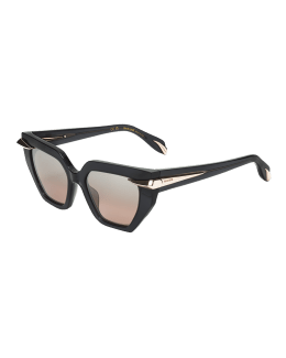 Roberto Cavalli Embellished Acetate Square Sunglasses | Neiman Marcus