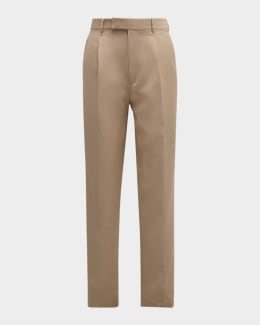 ワコマリア Zegna / STRAIGHT FIT TROUSERS M ZEGNA Straight-Leg Pleated Wool, Silk and Cashmere-Blend