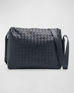 BOTTEGA VENETA正規品/送料関税込み Intrecciato Cross bag Bottega Veneta // Black Leather Intrecciato Crossbody Bag