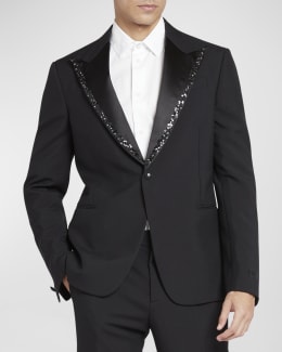 Brunello Cucinelli Men's Velvet Peak-Lapel Tuxedo Jacket | Neiman Marcus