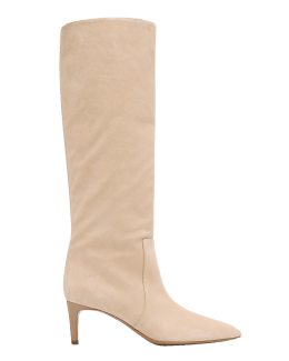 Suede Stiletto Tall Boots