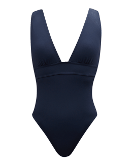Karla Colletto Twist Underwire One-Piece Swimsuit (D+ Cup) | Neiman Marcus