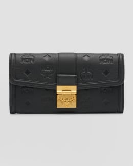 MCM Tracy Large Monogram Wallet on Chain | Neiman Marcus