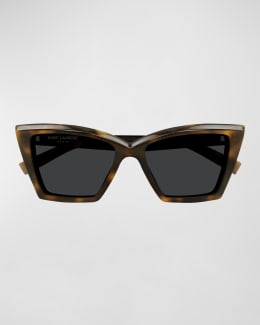 SAINT LAURENT ブラウン キャットアイ サングラス Saint Laurent Eyewear cat-eye Sunglasses | Brown | FARFETCH HK