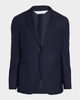 Emporio Armani Men's Nylon Stretch Blazer with Removable Hood