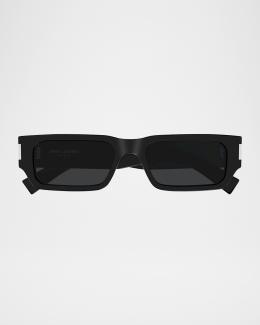 Saint Laurent Men's SL 83-001 Acetate Rectangle Sunglasses