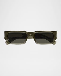 Saint Laurent Men's SL 660 Acetate Rectangle Sunglasses | Neiman