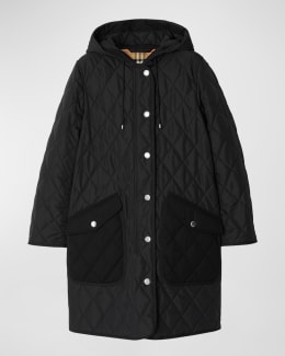 Burberry Roxby Quilted Hooded Coat | Neiman Marcus