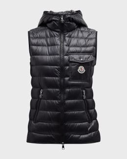 【関税＆送料込み】Moncler 'Joui' Vest Moncler Joui Belted Faux Fur Vest | Neiman Marcus