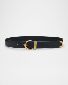 THE ROW Classic Calf Leather Belt | Neiman Marcus