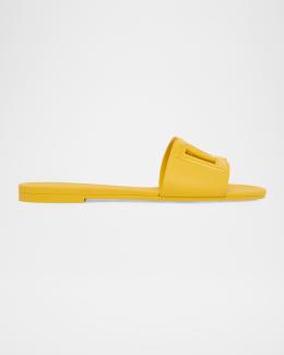 Fendi FFold Leather Flat Sandals | Neiman Marcus display picture 1