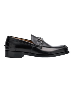 Versace Men's Greca Leather Loafers | Neiman Marcus