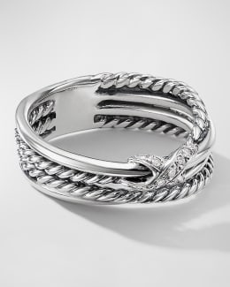 David yurman x crossover bracelet with diamonds hotsell