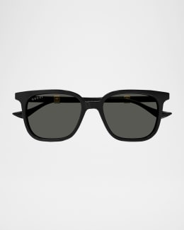 Gucci Men's GG2096SA-001 Metal Rectangle Sunglasses | Neiman Marcus